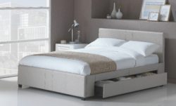 Hygena - Keating 1 Drawer Latte - Bed Frame - Small - Double